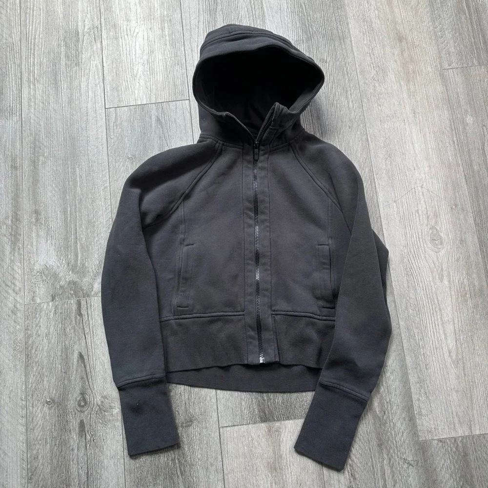 Lululemon Women's Size 2 Dark Gray Full Zip Back To It Hoodie